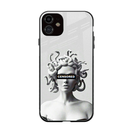 Censored back phone cover | glass case for iphone 12
