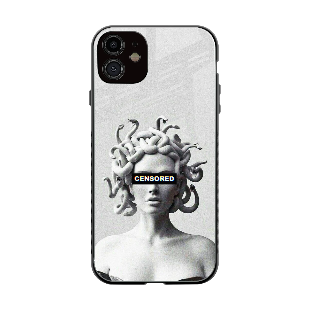 Censored back phone cover | glass case for iphone 11