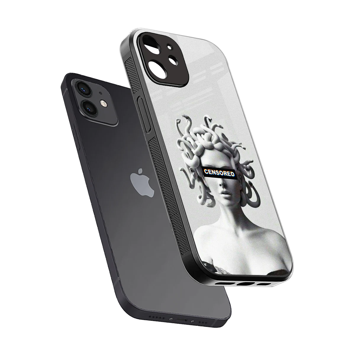 Censored sleek iphone 11 cover with tempered glass back and TPU edges