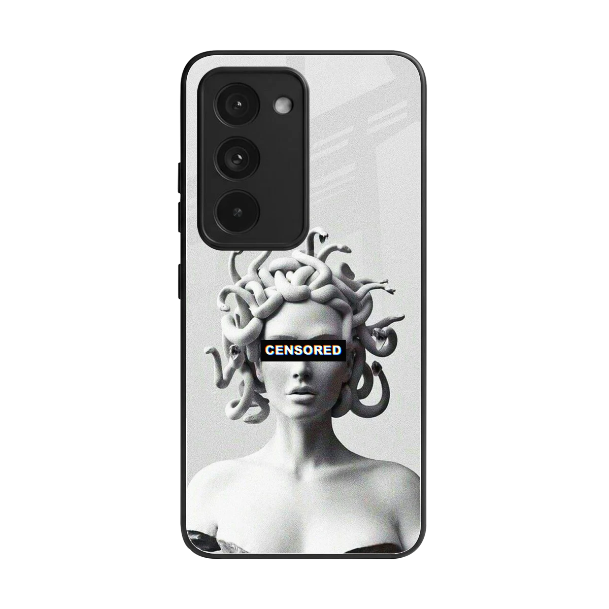 Censored back phone cover | glass case for redmi 15 5g