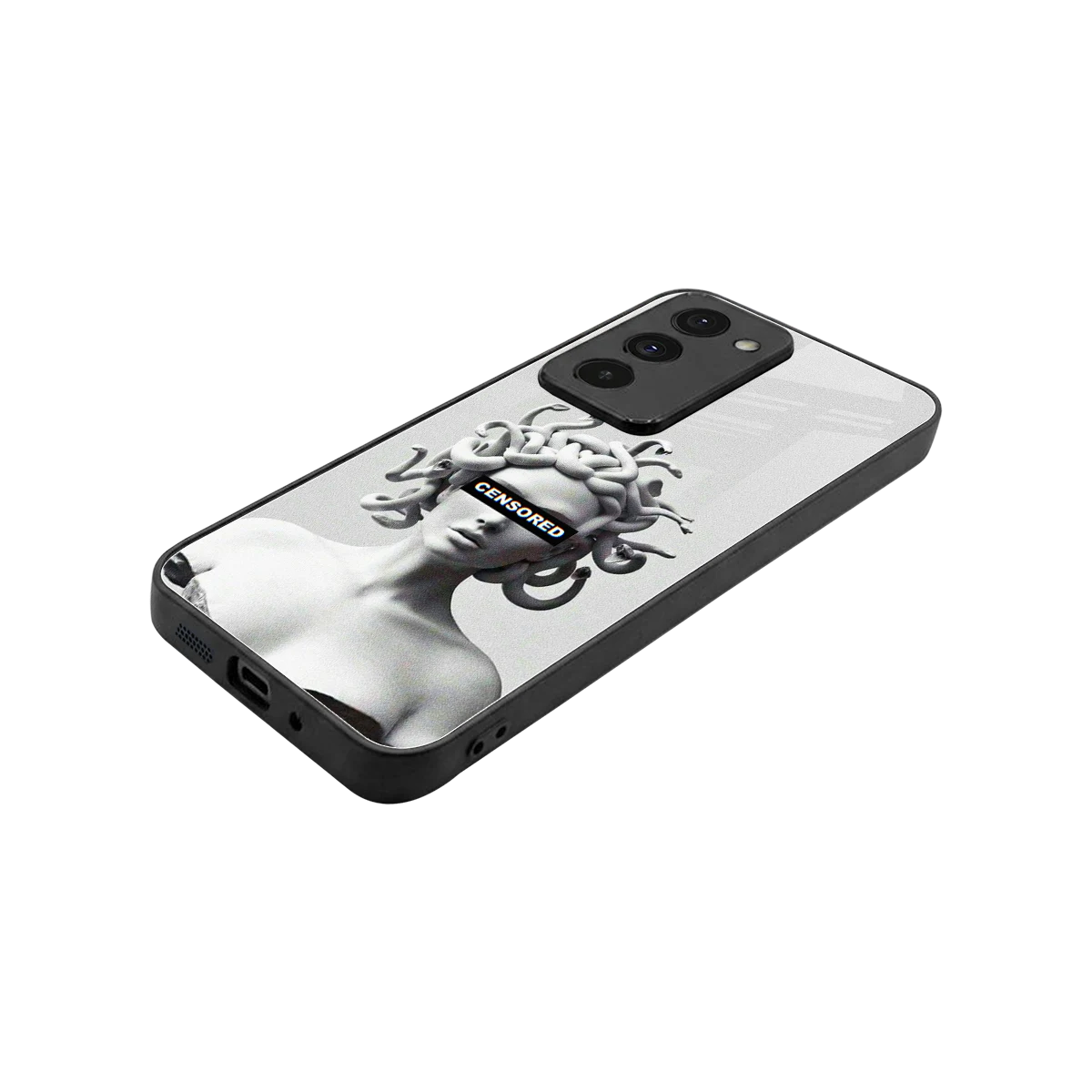 Censored stylish phone case for redmi 15 5g | glossy glass and slim fit