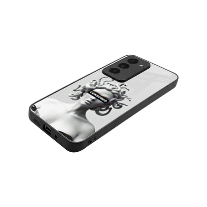 Censored stylish phone case for redmi 15 5g | glossy glass and slim fit