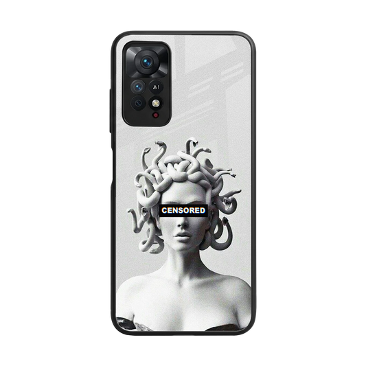 Censored back phone cover | glass case for redmi note 11 pro