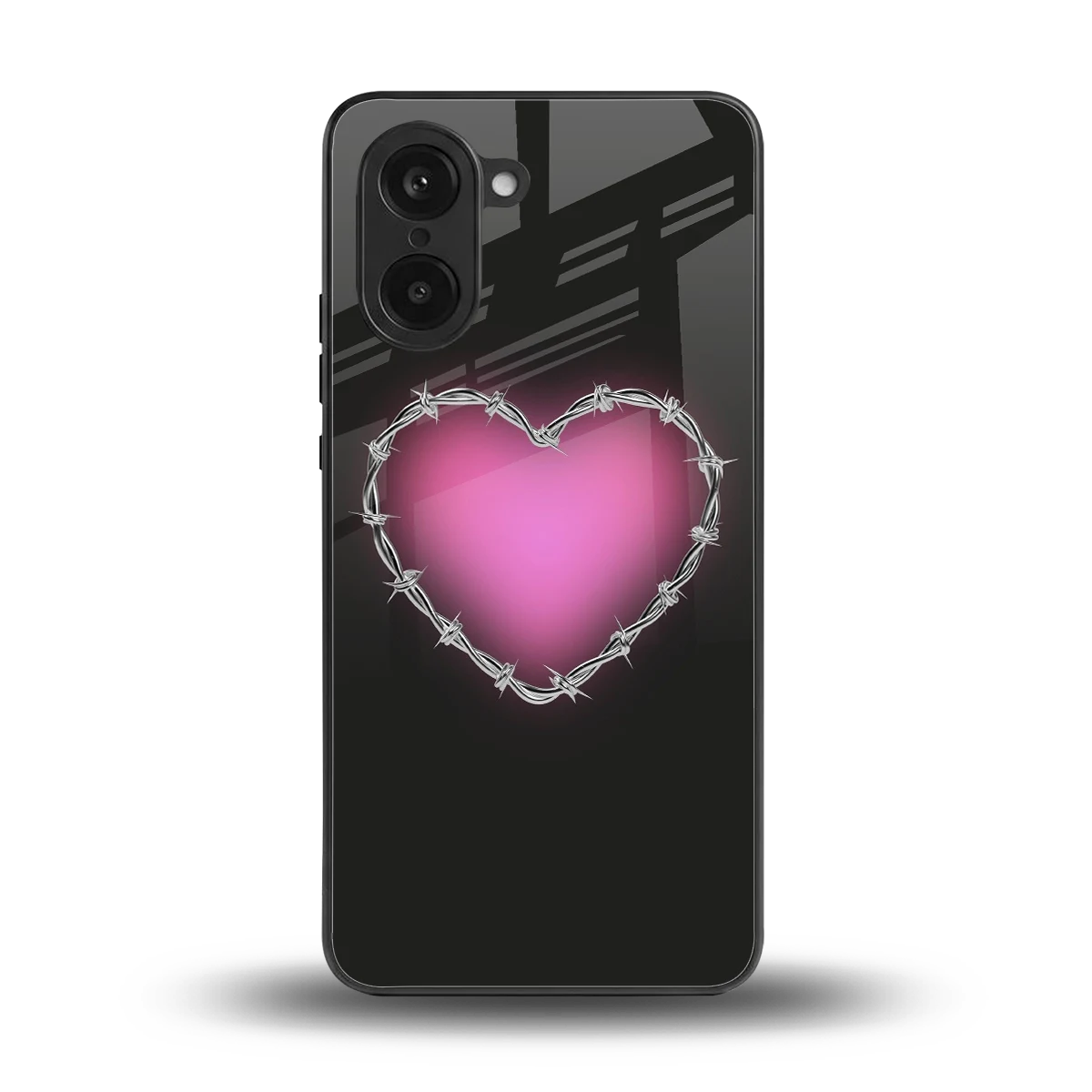 Chained Heart back phone cover | glass case for oneplus nord ce5 5g