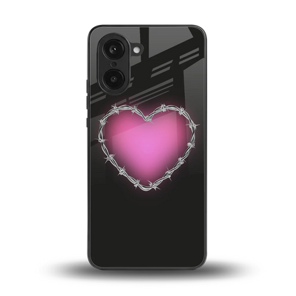Chained Heart back phone cover | glass case for oneplus nord ce5 5g