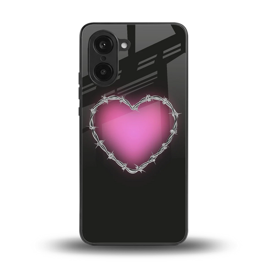 Chained Heart back phone cover | glass case for oneplus nord ce5 5g