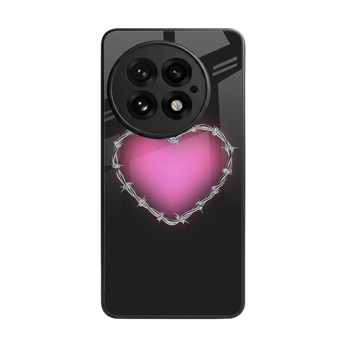 Chained Heart back phone cover | glass case for oneplus 13