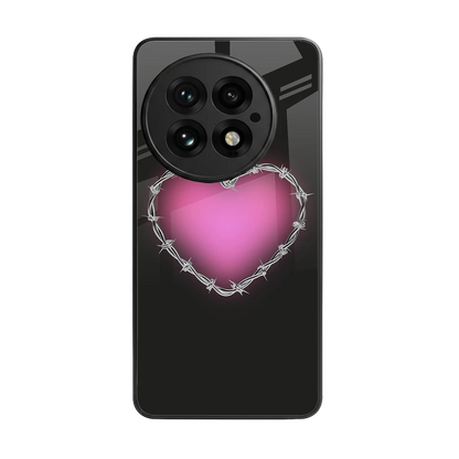 Chained Heart back phone cover | glass case for oneplus 13