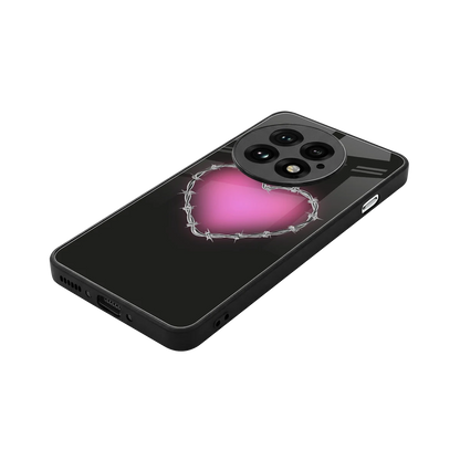 Chained Heart stylish phone case for oneplus 13 | glossy glass and slim fit