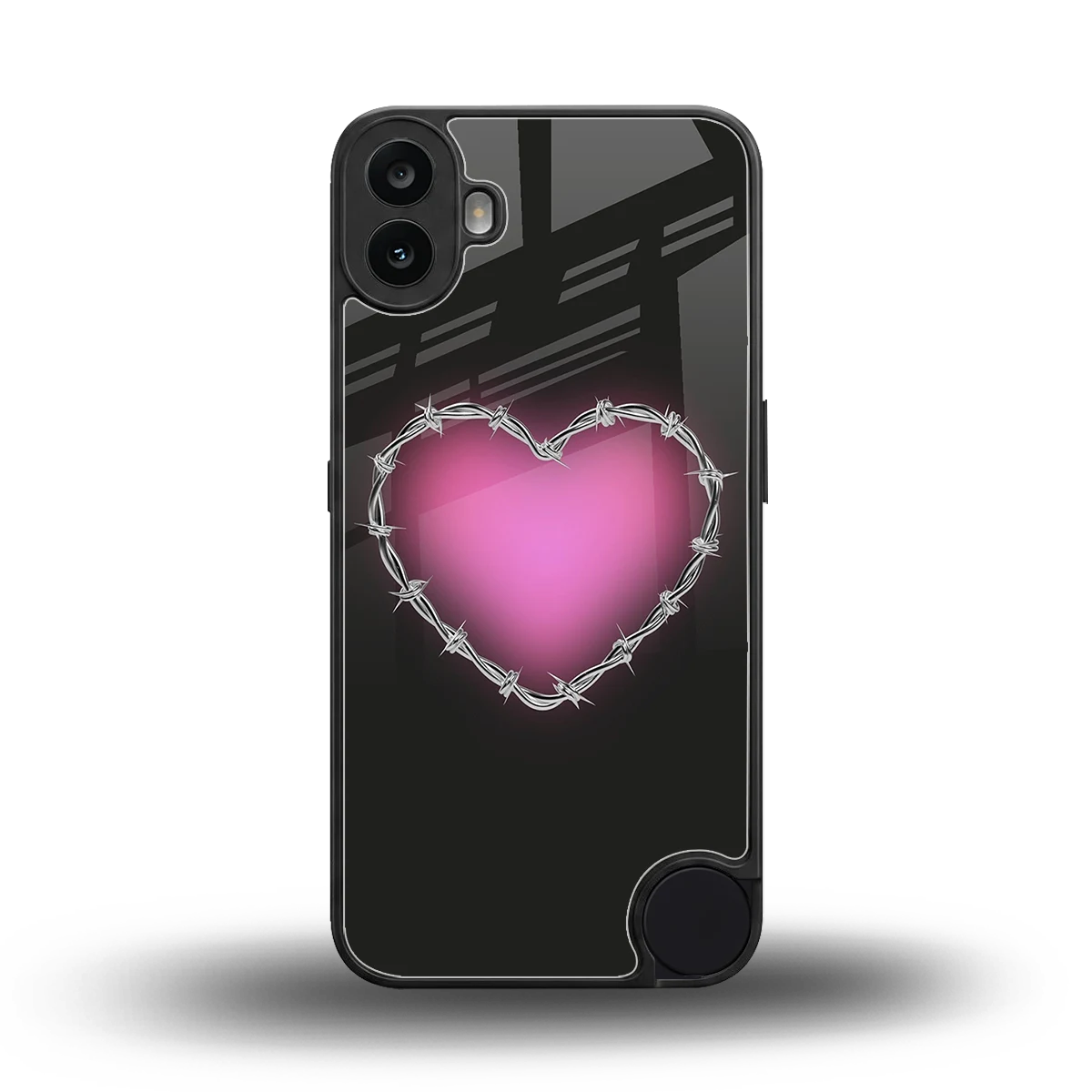Chained Heart back phone cover | glass case for cmf nothing phone 1
