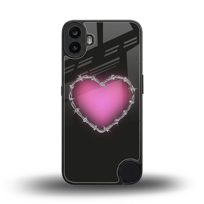 Chained Heart back phone cover | glass case for cmf nothing phone 1