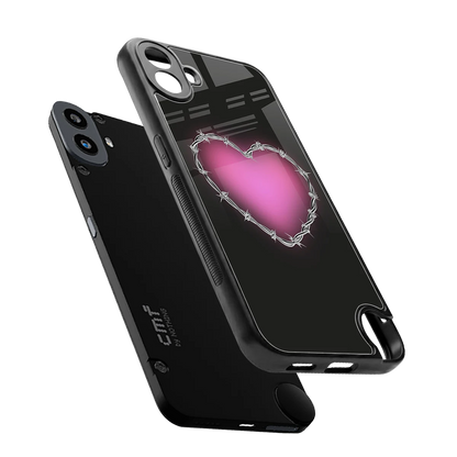 Chained Heart sleek cmf nothing phone 1 cover with tempered glass back and TPU edges
