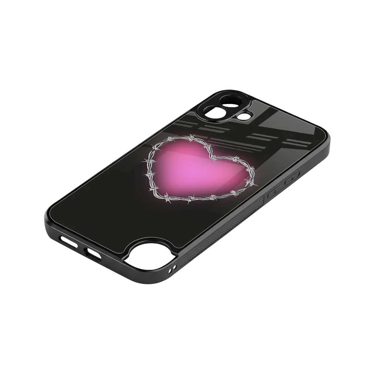 Chained Heart stylish phone case for cmf nothing phone 1 | glossy glass and slim fit