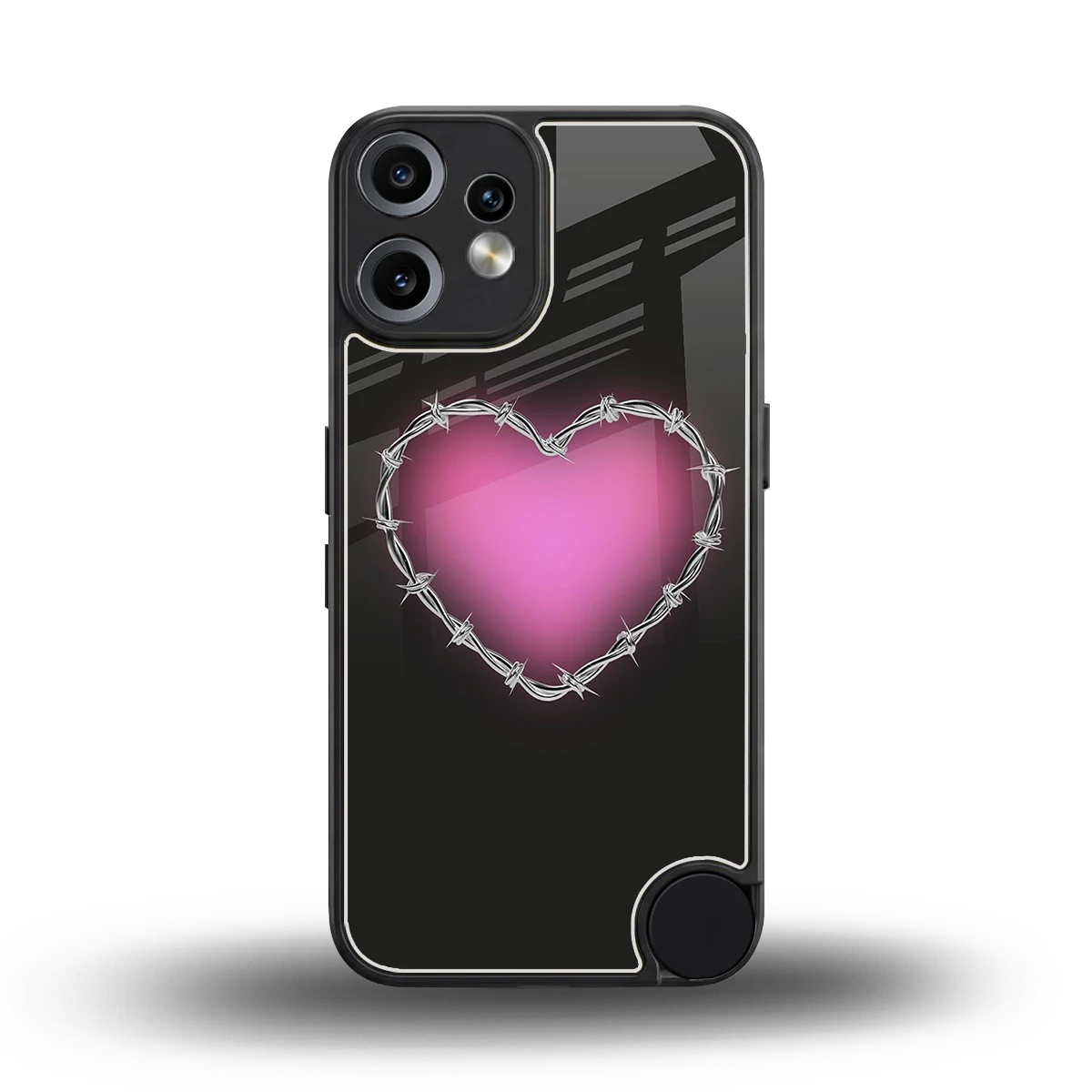 Chained Heart back phone cover | glass case for cmf nothing phone 2 pro