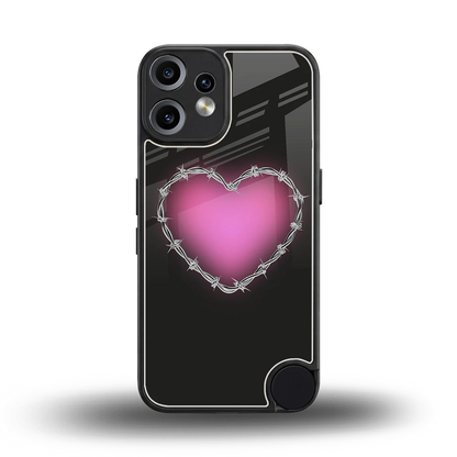 Chained Heart back phone cover | glass case for cmf nothing phone 2 pro