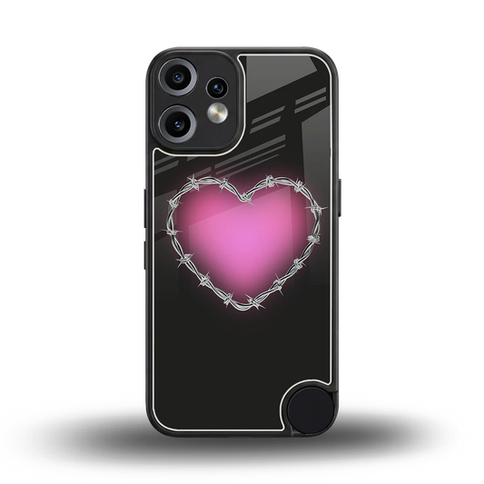 Chained Heart back phone cover | glass case for cmf nothing phone 2 pro
