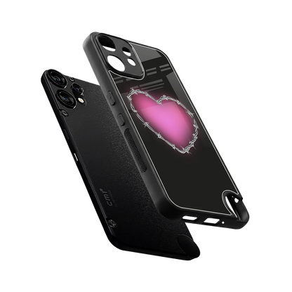 Chained Heart sleek cmf nothing phone 2 pro cover with tempered glass back and TPU edges