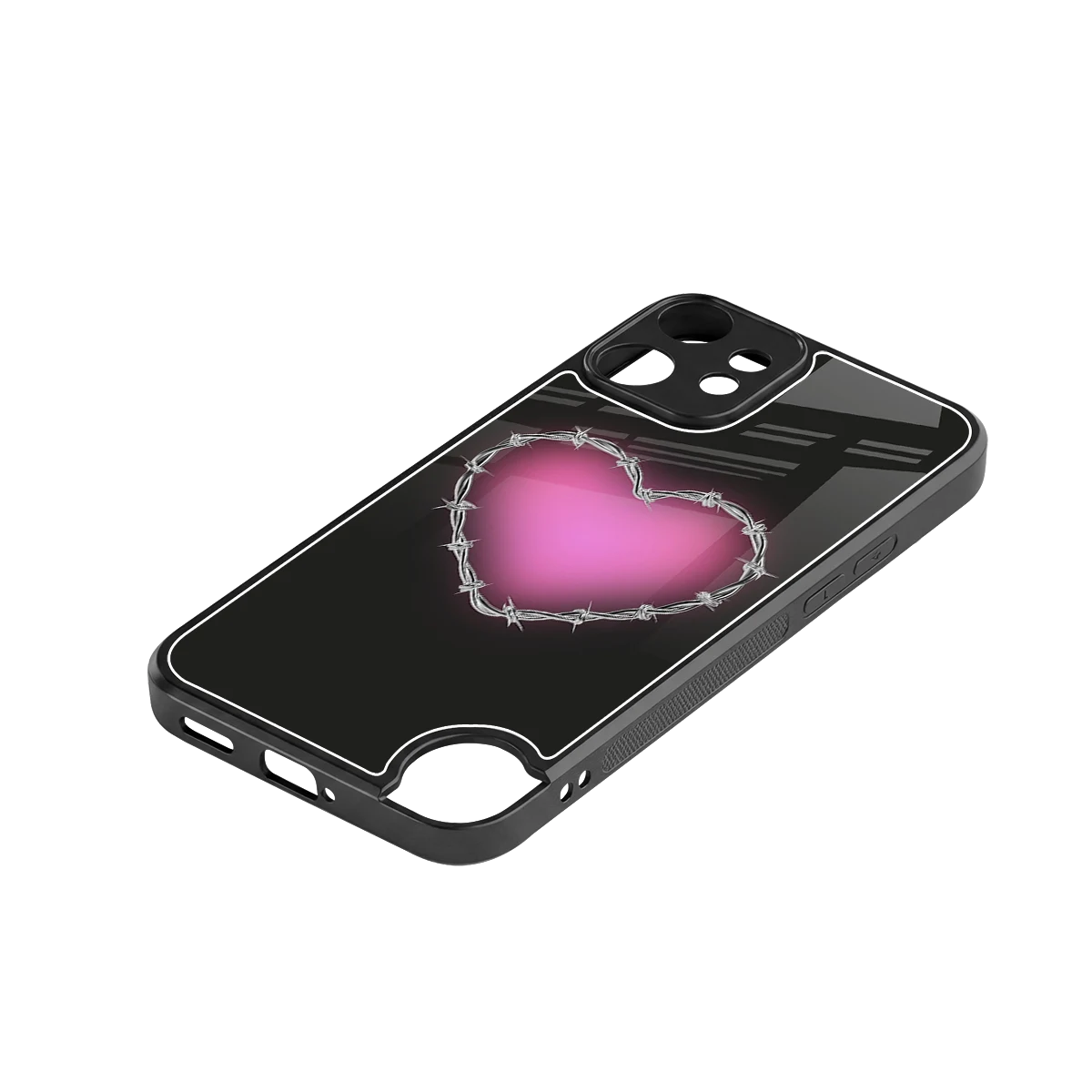 Chained Heart stylish phone case for cmf nothing phone 2 pro | glossy glass and slim fit