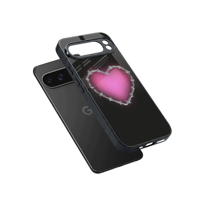Chained Heart sleek google pixel 10 pro xl cover with tempered glass back and TPU edges