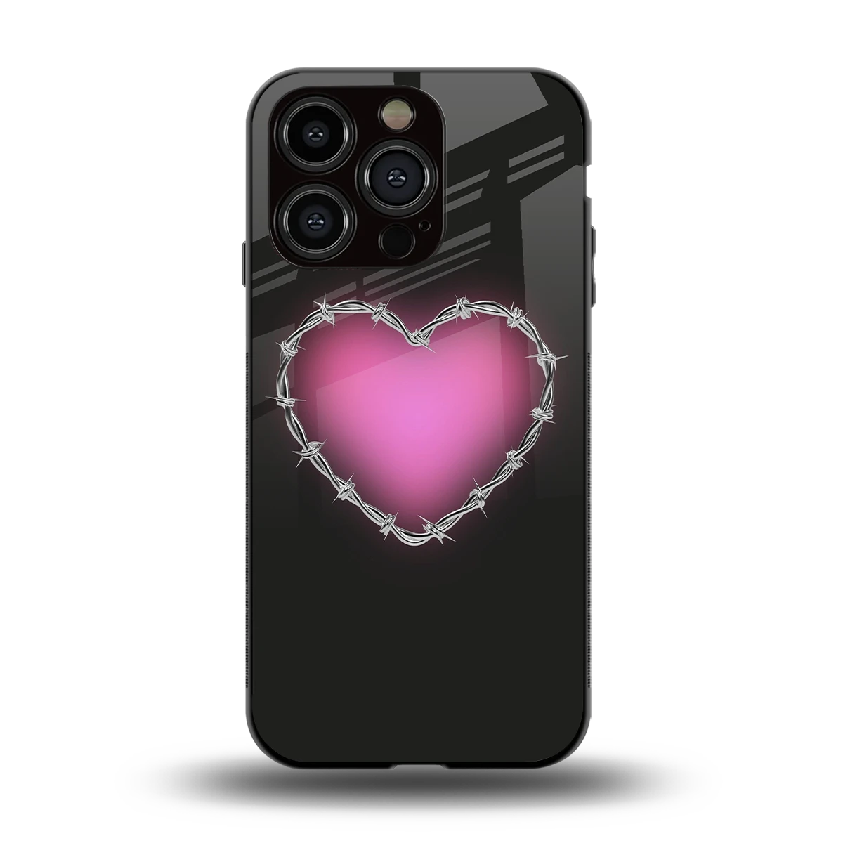 Chained Heart back phone cover | glass case for iphone 13 pro