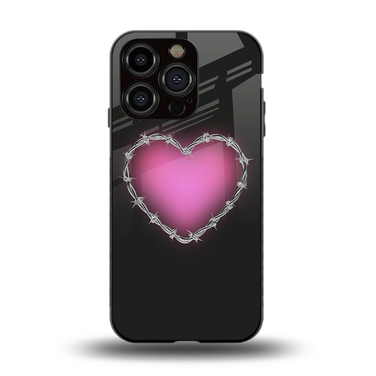 Chained Heart back phone cover | glass case for iphone 11 pro