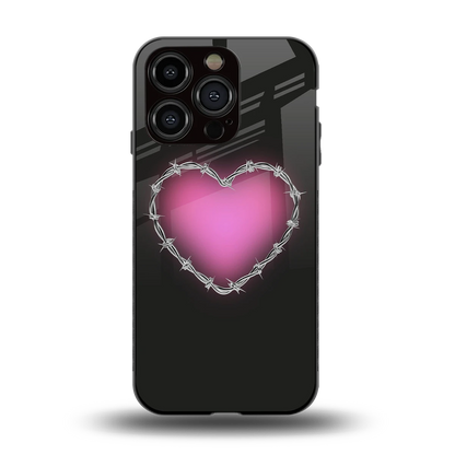 Chained Heart back phone cover | glass case for iphone 12 pro