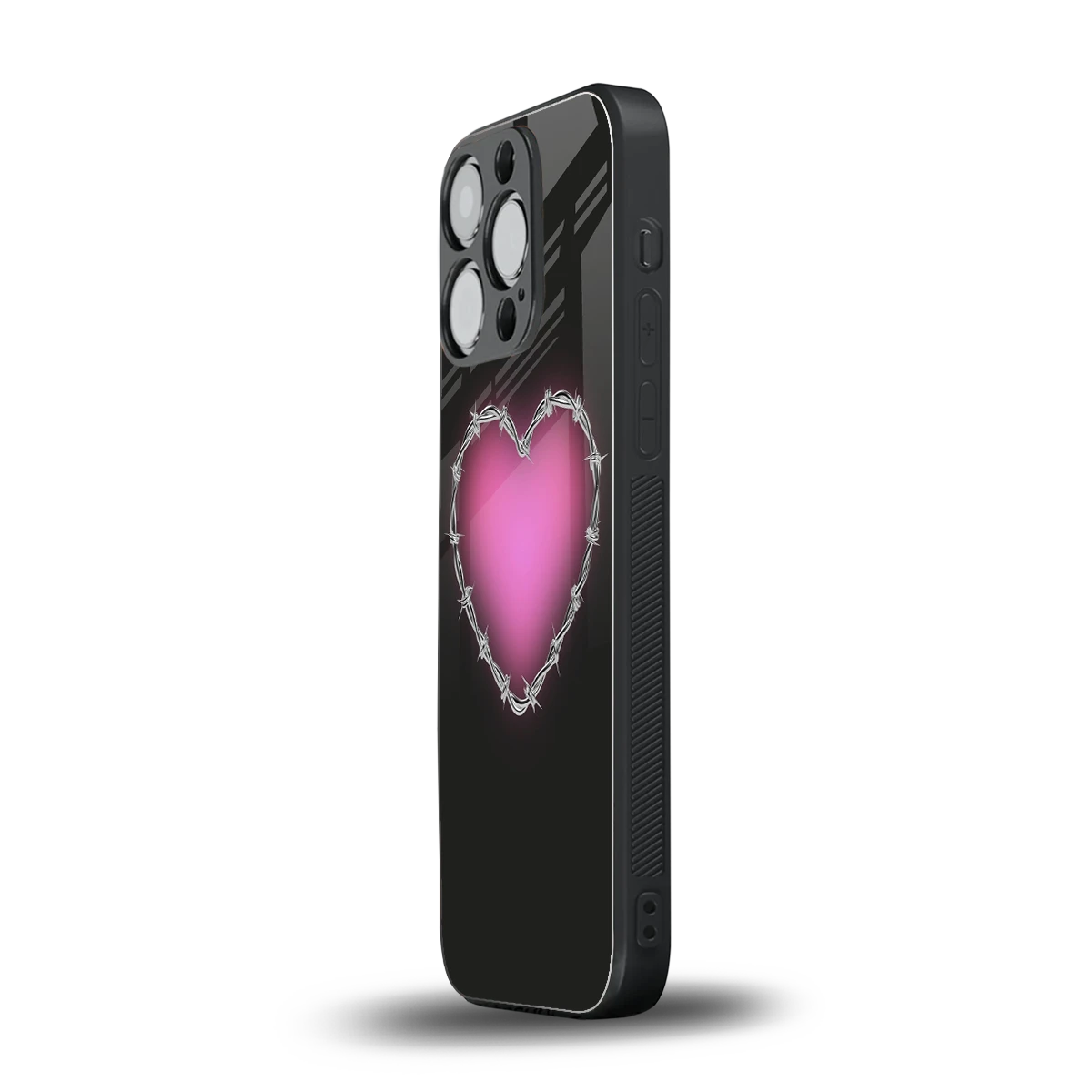 Chained Heart iphone 13 pro mobile cover | shockproof glass phone case