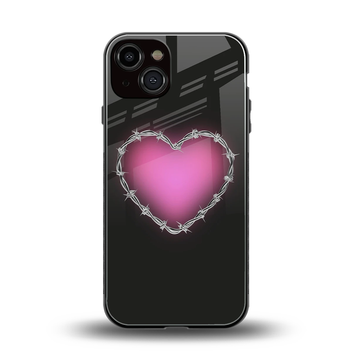 Chained Heart back phone cover | glass case for iphone 14
