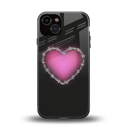 Chained Heart back phone cover | glass case for iphone 14