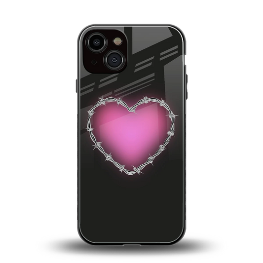 Chained Heart back phone cover | glass case for iphone 14