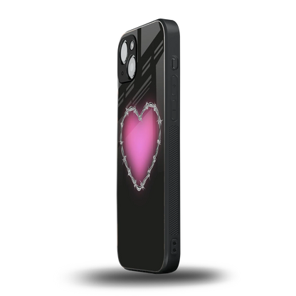 Chained Heart iphone 14 mobile cover | shockproof glass phone case