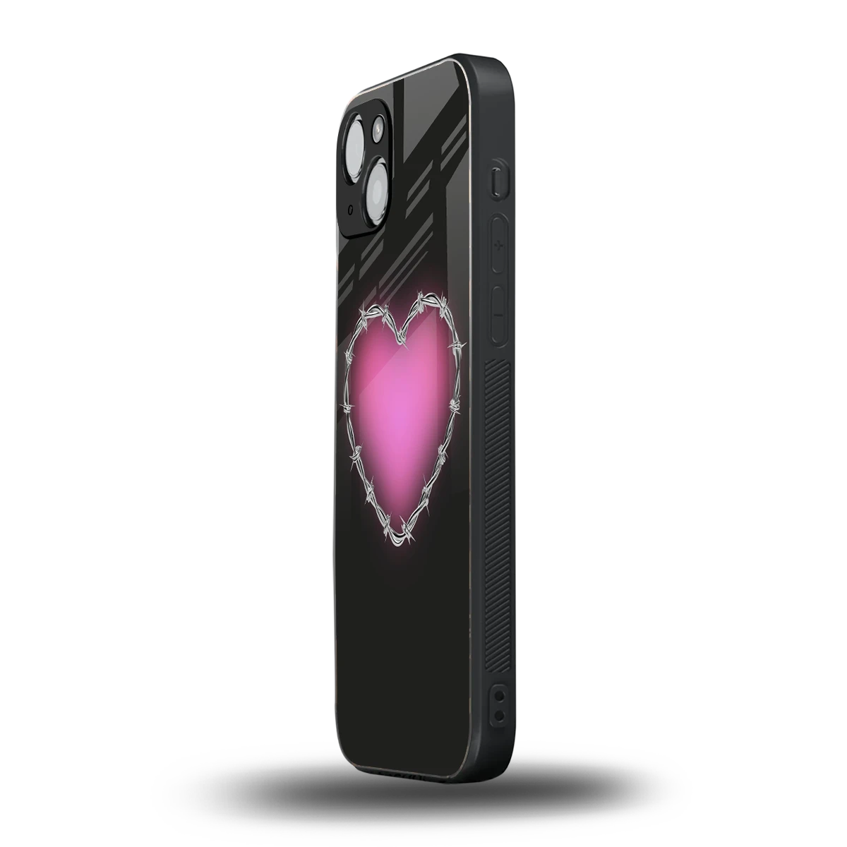 Chained Heart iphone 15 mobile cover | shockproof glass phone case