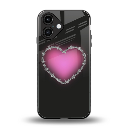 Chained Heart Phone Case for Iphone 16 | Glass Case