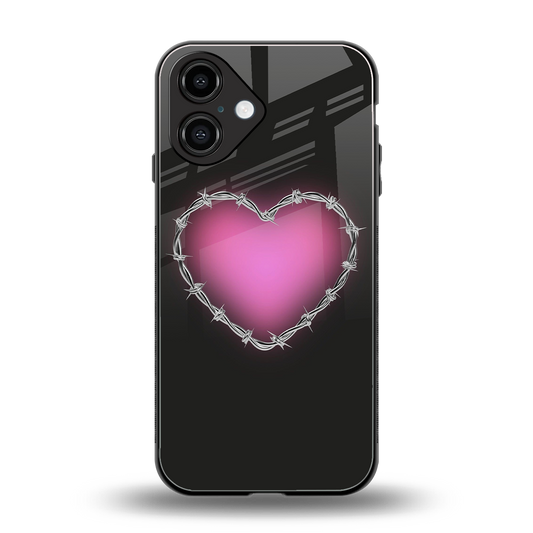 Chained Heart Phone Case for Iphone 16 | Glass Case