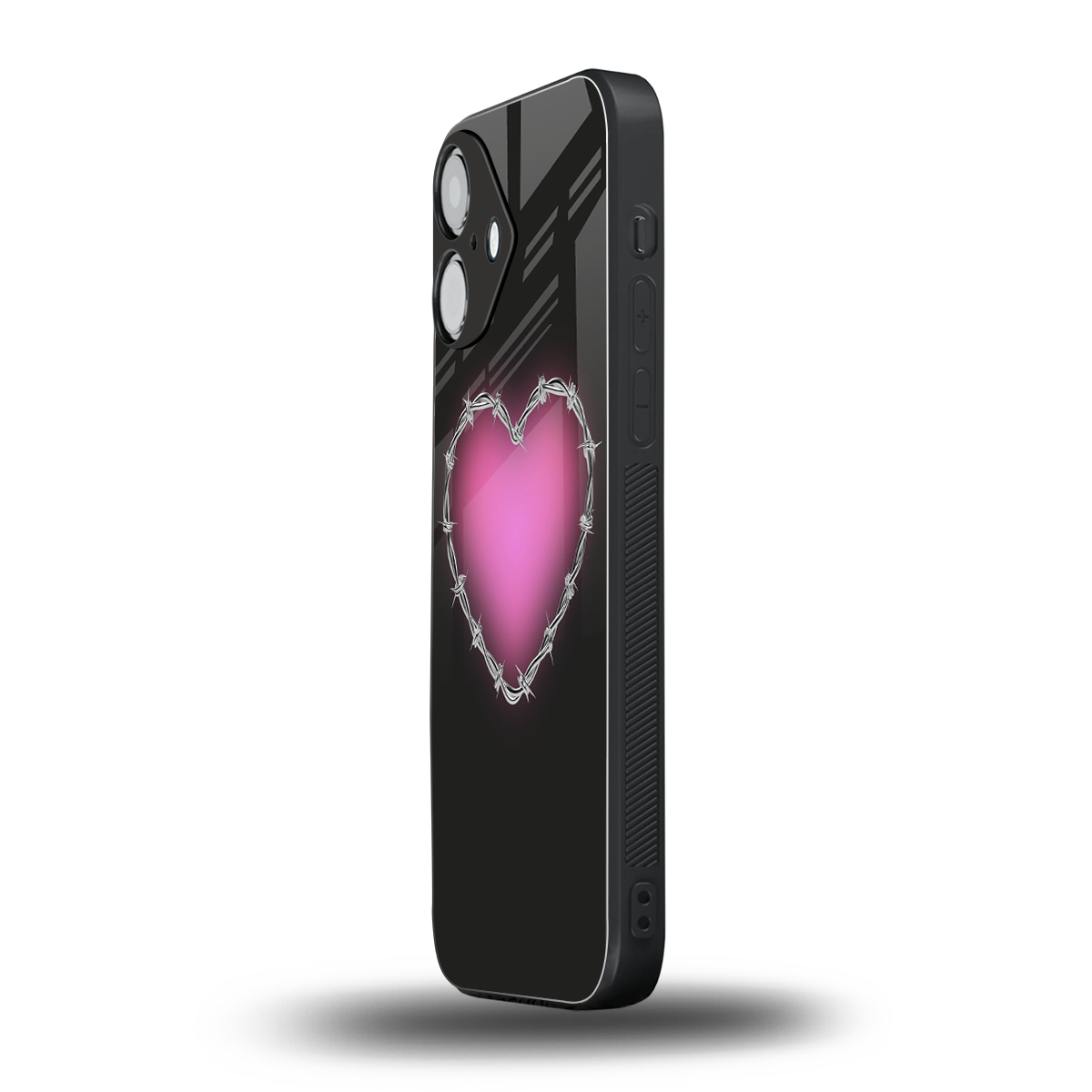Chained Heart Phone Case for Iphone 16 | Glass Case