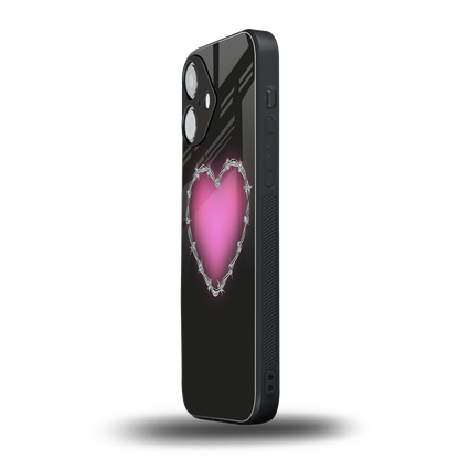 Chained Heart Phone Case for Iphone 16 | Glass Case