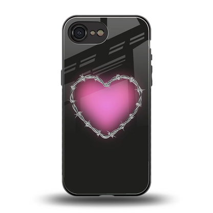 Chained Heart back phone cover | glass case for iphone 16e