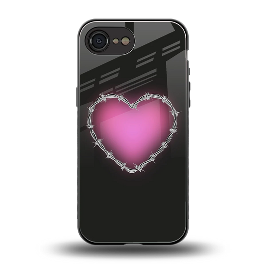 Chained Heart back phone cover | glass case for iphone 16e