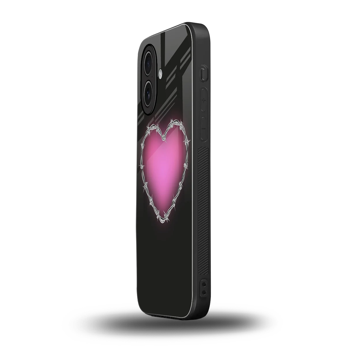 Chained Heart iphone 17 mobile cover | shockproof glass phone case