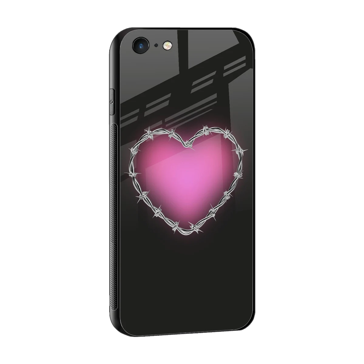 Chained Heart sleek iphone 6 cover with tempered glass back and TPU edges