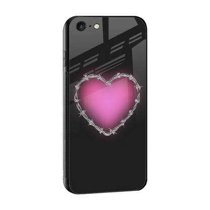 Chained Heart sleek iphone 6s plus cover with tempered glass back and TPU edges