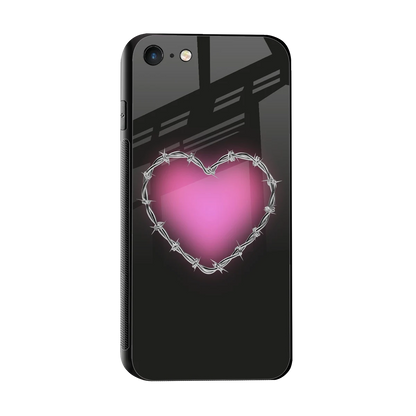Chained Heart sleek iphone 7 cover with tempered glass back and TPU edges
