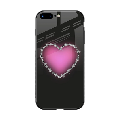 Chained Heart back phone cover | glass case for iphone 7 plus