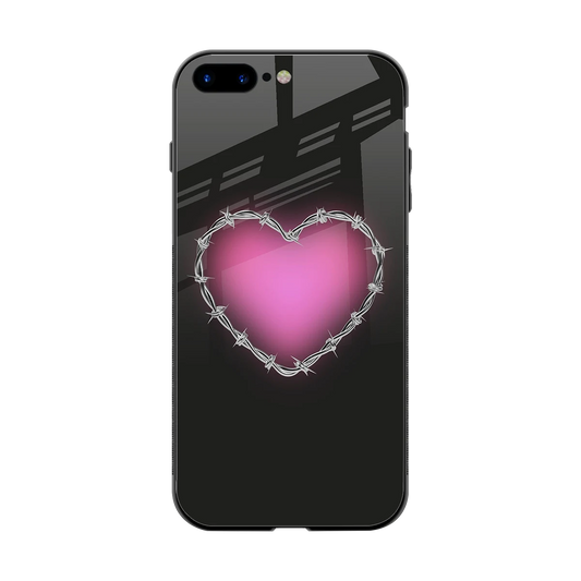 Chained Heart back phone cover | glass case for iphone 7 plus