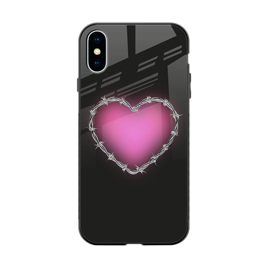 Chained Heart back phone cover | glass case for iphone x