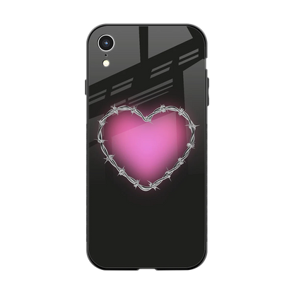 Chained Heart back phone cover | glass case for iphone xr