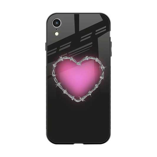 Chained Heart back phone cover | glass case for iphone xr