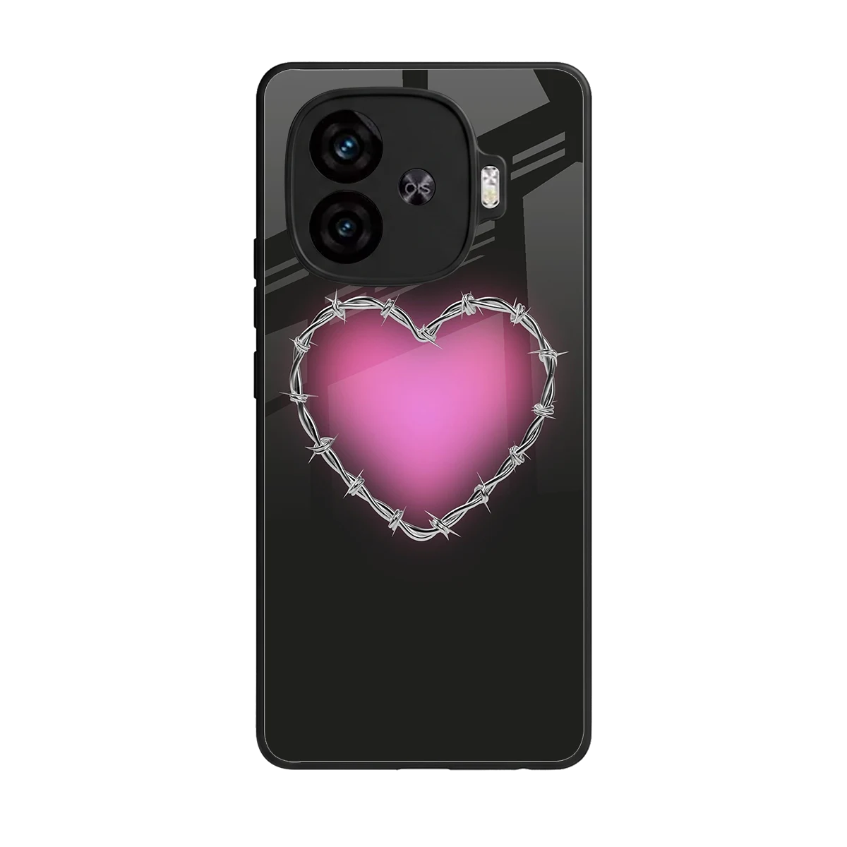 Chained Heart back phone cover | glass case for iqoo neo 10r 5g
