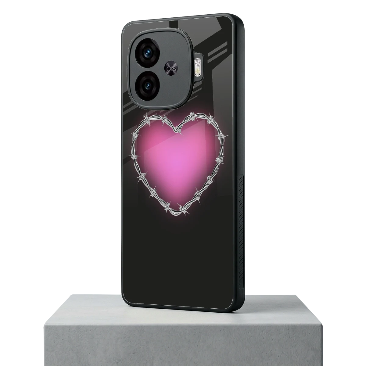 Chained Heart iqoo neo 10r 5g mobile cover | shockproof glass phone case