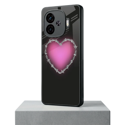 Chained Heart iqoo neo 10r 5g mobile cover | shockproof glass phone case